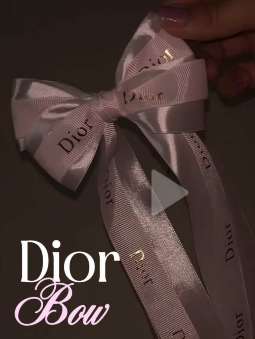 Dior White Ribbon with Gold Logo - Picture 5 of 8